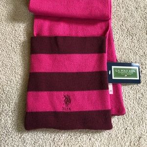 New U.S. Polo ASSN Pink Scarf